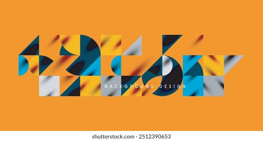 Triángulos, triángulos redondos y círculos techno art. Ilustración vectorial para el Fondo de pantalla, Anuncio, fondo, tarjeta, ilustración del libro, landing page