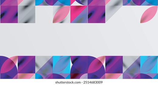 Triangles, round triangles and circles techno art. Vector Illustration For Wallpaper, Banner, Background, Card, Book Illustration, landing page