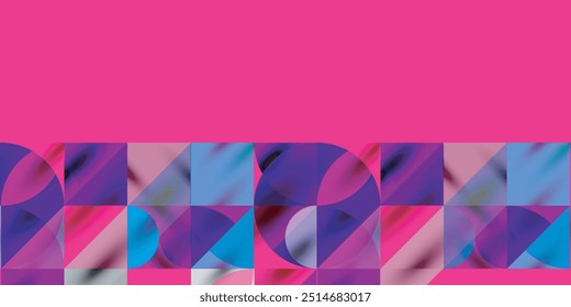 Dreiecke, runde Dreiecke und Kreise Techno Art. Vektorgrafik für Tapete, Banner, Hintergrund, Karte, Buchgrafik, Landing Page