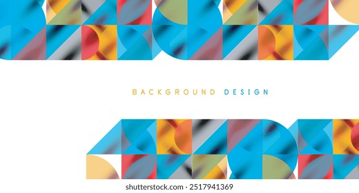 Triangles, round triangles and circles techno art. Vector Illustration For Wallpaper, Banner, Background, Card, Book Illustration, landing page