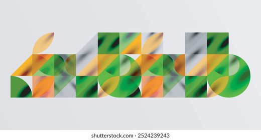 Triangles, round triangles and circles techno art. Vector Illustration For Wallpaper, Banner, Background, Card, Book Illustration, landing page