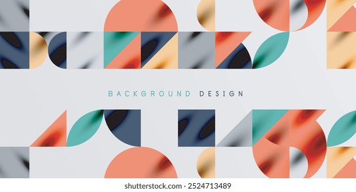 Triangles, round triangles and circles techno art. Vector Illustration For Wallpaper, Banner, Background, Card, Book Illustration, landing page