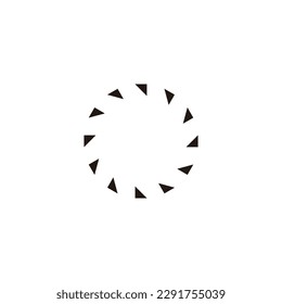 Triangles, rounded geometric symbol simple logo vector