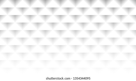 Triangles seamless background light pattern.  White modern geometric wallpaper backdrop.  Vector. Business banner, poster, template. 