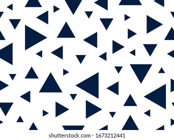 Triangles seamless background, messy chaotic vector pattern, particles design pattern for wallpaper or print or textile or wrapping paper.