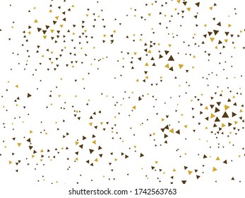 Triangles seamless background, messy chaotic vector pattern, particles texture pattern for wallpaper or print or textile or wrapping paper.