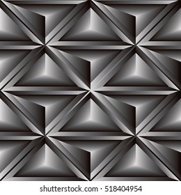 Vector Illustration Seamless Polygonal Monochrome Pattern Stock Vector ...