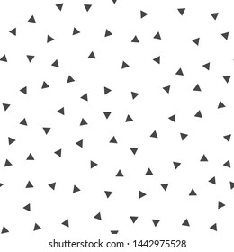 Triangles seamless pattern. Randomly distributed triangle texture background. 