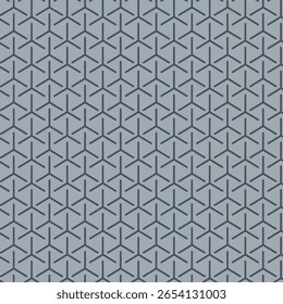 Triangles seamless pattern. Subtle vector abstract geometric texture with triangular grid, net, lattice, mesh, rhombuses. Simple white and light gray graphic background. Stylish modern repeat design