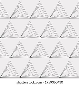 Triangles seamless wallpaper. Simple and monochrome pattern.