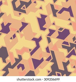 Triangles with shades and colors arranged in colorful pattern. Geometrical pattern with vintage colors. Abstract background texture.