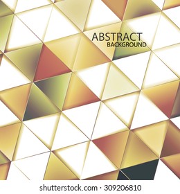 Triangles with shades and colors arranged in colorful pattern. Geometrical pattern with vintage colors. Abstract background with 3d design elements.