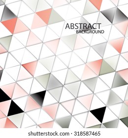 Triangles with shades and colors arranged in colorful pattern. Geometrical pattern with vintage colors. Abstract background with 3d design elements.