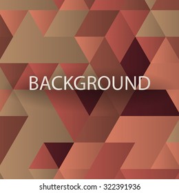 Triangles with shades and colors arranged in colorful pattern. Geometrical pattern with vintage colors. Abstract background with 3d design elements. Material design texture for backgrounds and gui.
