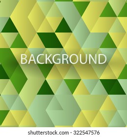 Triangles with shades and colors arranged in colorful pattern. Geometrical pattern with vintage colors. Abstract background with 3d design elements. Material design texture for backgrounds.