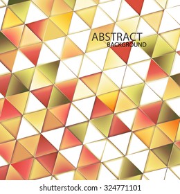 Triangles with shades and colors arranged in colorful pattern. Geometrical pattern with vintage colors. Abstract background with 3d design elements.
