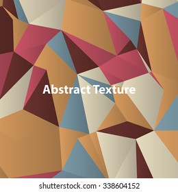 Triangles with shades and colors arranged in colorful pattern. Geometrical pattern with vintage colors. Abstract background with 3d design elements. Material design texture for backgrounds and gui.