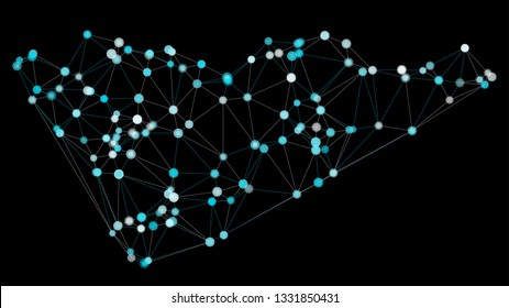 Triangles shapes and lines technology science vector futuristic pattern