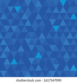 Triangles shiny blue seamless pattern vector