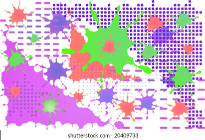 Triangles and splashes wallpaper colorful 