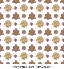 triangles, squares and circles. seamless pattern with abstract shapes. the theme of the east and the ethnics. 