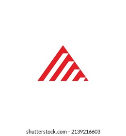 triangles stripes letter r abstract geometric logo vector