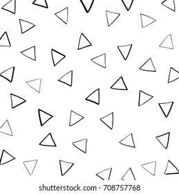 Triangles texture. Vector handmade drawing.