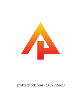 Triangles that form letters A and letters P