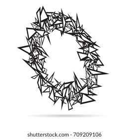 Triangles that makes a round shape. Suitable for logo or other design