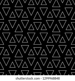 Triangles, trapeziums pattern. Geometrical figures wallpaper. Geometric background. Shapes backdrop. Polygons motif. Digital paper, abstract. Seamless ornament.