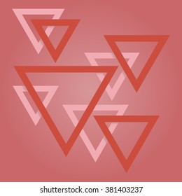 Triangles vector abstract background. Chaotic triangles vector abstract backdrop. Overlapping triangles vector abstract pattern. Red triangles vector abstract pattern.