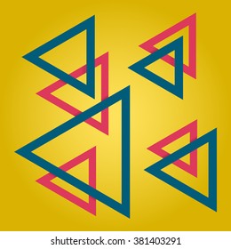 Triangles vector abstract background. Chaotic triangles vector abstract backdrop. Overlapping triangles vector abstract pattern. Colorful triangles vector abstract pattern.