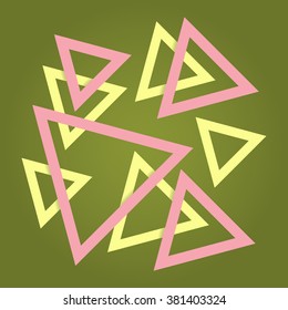 Triangles vector abstract background. Chaotic triangles vector abstract backdrop. Overlapping triangles vector abstract pattern. Colorful triangles vector abstract pattern.