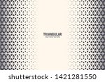 Triangles Vector Abstract Geometric Technology Background. Halftone Triangular Retro Style Simple Pattern. Minimal Style Dynamic Tech Wallpaper
