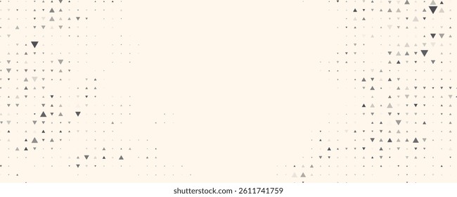 Triangles Vector Abstract Geometric Technology Background. Halftone Triangular Retro Style Simple Pattern.