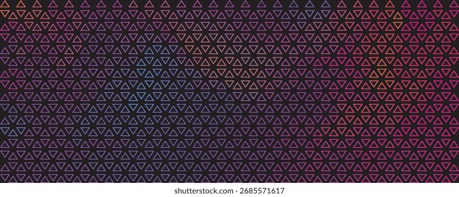 Triangles Vector Abstract Geometric Technology Background. Halftone Triangular Retro Style Simple Pattern. Minimal Style Dynamic Tech Wallpaper