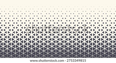Triangles Vector Abstract Geometric Technology Background. Halftone Triangular Retro Style Simple Pattern. Minimal Style Dynamic Tech Wallpaper