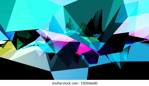 Triangles vector background