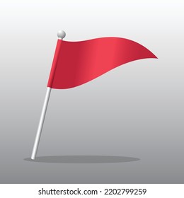 Triangle-shaped flag flapping, element and decoration design.