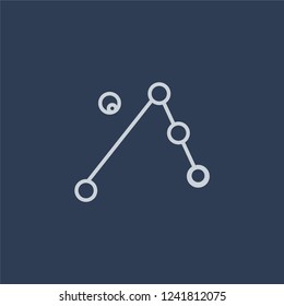 Triangulam australe icon. Triangulam australe linear design concept from Astronomy collection. Simple element vector illustration on dark blue background.