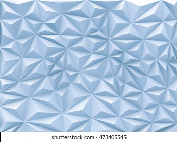 Triangular 3d abstract background in blue color tone