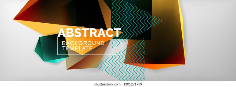 Composición de formas geométricas triangulares 3d, fondo abstracto, línea vectorial y diseño de formas