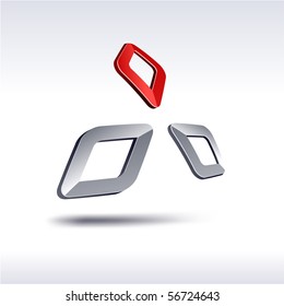 triangular 3d vector icon such logos.