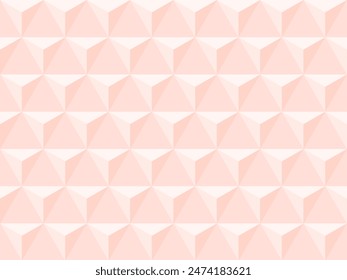 Triangular abstract 3d background. Abstract geometric texture design in peach fuzz. Modern abstract repeatable motif for your design. EPS10.
