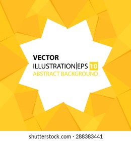 Triangular abstract background. Yellow background. Business background. Low poly star background. Low poly Business background. Business mock up star. Vector Business background. Vector Illustration