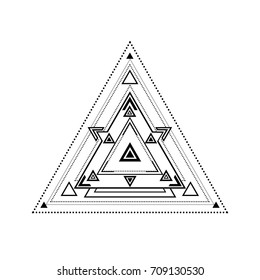 Triangular abstract geometric composition, imperial attribute. A unique tattoo. Vector illustration for print on t-shirts, cover. Sacred symbol, and mysticism. Background. Mascot. Vector illustration.