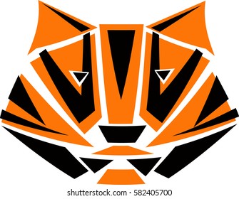triangular animals, image cat tiger