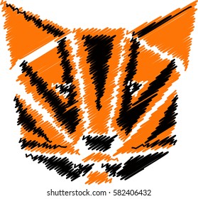 triangular animals, image cat tiger