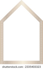Triangular Arch Leaf rectangular frame architectural window door laurel flower frame floral leaf borders natural botanical branches decoration wedding anniversary celebration beautiful arabesque 