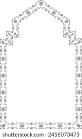 Triangular Arch Vertical Frame architectural arche window door Vintage frame Flower wreath leaf vector floral border picture frames Branch laurel botanical silhouette black elements decoration